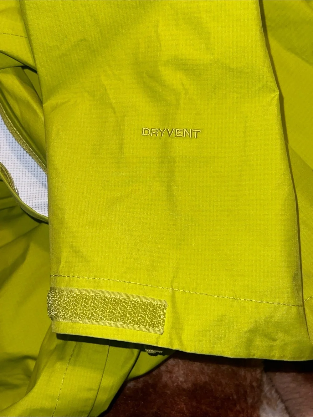 The North Face Bright Neon Yellow Hooded Rain Shell
